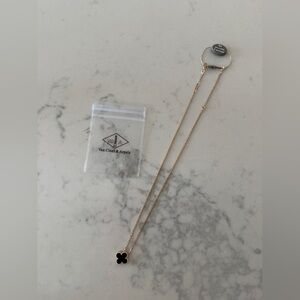 Gold plated Necklace with Black Pendant